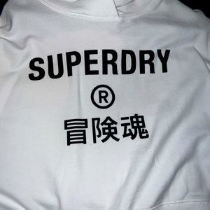 Superdry Cropped Hoodie, Size 8